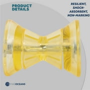 Five Oceans Marine Boat Trailer Yellow Bow Roller Poly, 3-Inch - FO2457