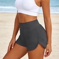 thumbnail image 5 of Womens Swim Bottoms Swim Shorts High Waist Athletic Running Shorts Quick Drying Swimsuits Bottom Trunks Grey, Size XXXL, 5 of 7