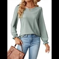 thumbnail image 3 of Camisas de Larga Abullonada para Mujer, Blusas Casuales, Blusas Elegantes, Túnicas, Moda de Otoño 2025, Conjuntos Holgados de Moda Verde Oscuro M, 3 of 10