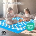 thumbnail image 4 of ODIKA 6'x9' Machine Washable Non-Slip Area Rug, Hexagonal Honeycomb Design Floor with Abstract Contemporary Style High Traffic Rug with Pad, Blue, 590424, 4 of 8