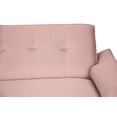 thumbnail image 2 of Galiano Sala Esquinera Convertible Sofá Cama Lino Palo de Rosa Makora Moderno, 2 of 8