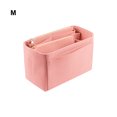 thumbnail image 4 of Guardurnaity Bolsa de cosméticos resistente y duradera hecha con fieltro, bolsa de cosméticos de viaje para regalos pensativos bien organizados Bolsas de maquillaje Rosa claro M 26*15*14cm, 4 of 6