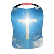 ABPHQTO Cross Abstract With Electric Arcs Nursing Cover Baby Breastfeeding Infant Feeding Cover Baby Car Seat Cover Infant Stroller Cover Carseat Canopy Breathable