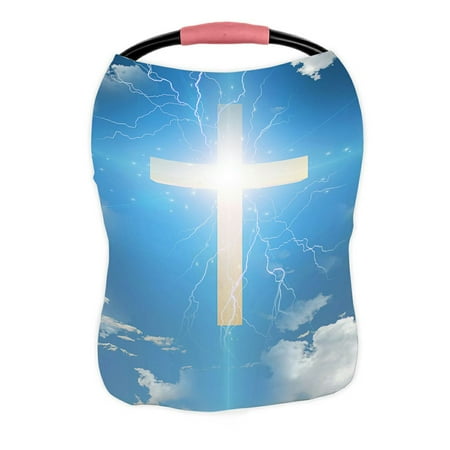 ABPHQTO Cross Abstract With Electric Arcs Nursing Cover Baby Breastfeeding Infant Feeding Cover Baby Car Seat Cover Infant Stroller Cover Carseat Canopy Breathable