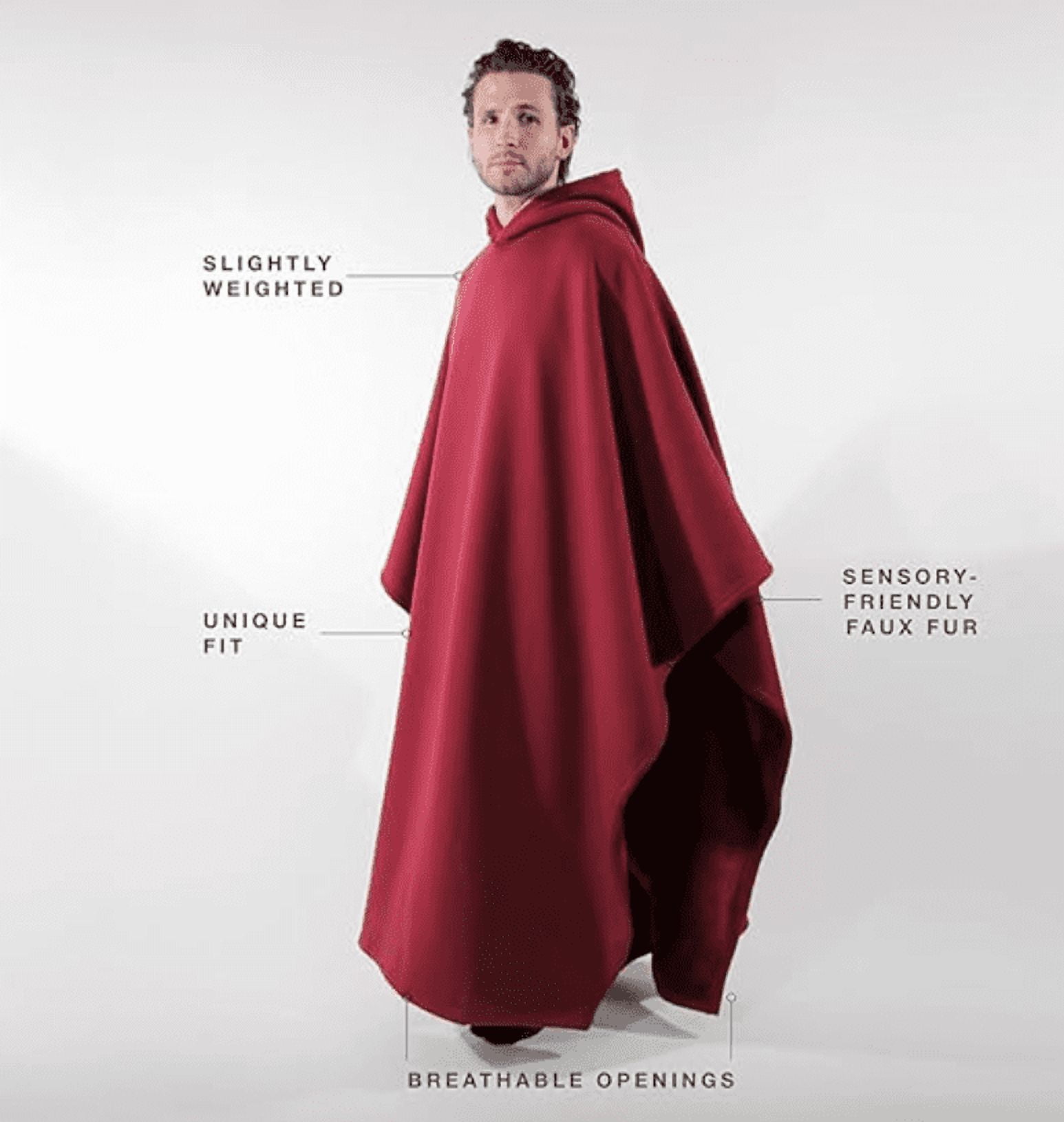 Arcane Hoodie, Loose Blanket Hoodie, Oversized Long Sleeve Sweatshirt, Calming Cloak Hoodie Men, Unisex