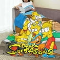 thumbnail image 4 of Simpsons Bed Blanket Super Soft Fleece Throw Blanket Lightweight Warm Cozy Cartoon Blankets Gifts for Kids Adults 40"x30", 4 of 8