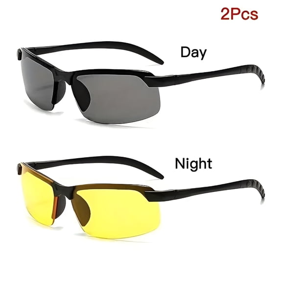 GJX Anti-Glare Driving Night Vision Glasses for Men Polarized Sunglasses Yellow Lens Eyeglasses Man Driver Goggles