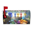 thumbnail image 2 of Lsque Pikmin Mailbox Cover Standard Size ,Magnetic Mailbox Covers Post Wraps Letter Box Cover -21x18 in, 2 of 9