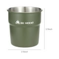 thumbnail image 3 of Lilgiuy 300 ML Camping Mugs Camping Coffee Cups Solid Color Stainless Steel Barbecue Beer Mug for Outdoor Picnic Hiking Fishing Pint Cup, Green, 3 of 5