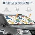 thumbnail image 4 of Bingfone Dinosaur Print 2-Piece Sun Shade Front Windshield - Foldable Car Front Window Sunshades For Most Sedans Suv Truck - Large, 4 of 7