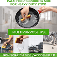 thumbnail image 3 of 32 Pack,Biodegradable and Compostable Sponges Scouring Pad,Palm Fiber Eco-Friendly Sponge for Kitchen Dishes Cleaning, 3 of 6