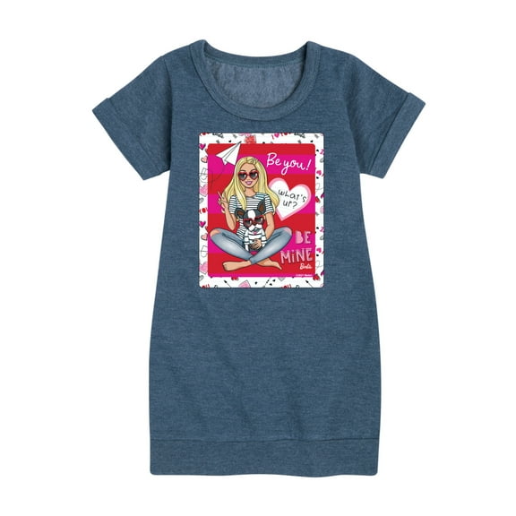 Barbie - Hello Lovely Barbie - Toddler And Youth Girls Fleece Dress