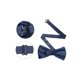 thumbnail image 2 of Conjunto de corbata de moño preatado de terciopelo para hombres INSPIRE CHIC y pañuelo de bolsillo de color sólido azul marino para el Día del Padre, 2 of 4