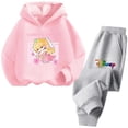 thumbnail image 5 of Conjunto de sudadera con capucha de La Bella Durmiente de Disney para niñas de 3 a 14 años, sudadera informal de calle kawaii para niños, mono de camión para niños, 5 of 5