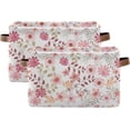 thumbnail image 2 of Coolnut Valentine's Day Flowers Storage Basket with Handles Collapsible Storage Bins Canvas Fabric Storage Organizer for Shelves Closet Bedroom Living Room 2Pack Decor Gifts, 2 of 7