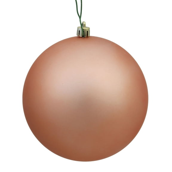Vickerman 4.75" Rose Gold Matte Ball Ornament, 4 per Bag