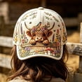 thumbnail image 2 of LEFXSMR Baseball Cap, High Cow Themed Adjustable Hat for Women, Floral Sun Hats for Outdoor Activities & Daily Wear, 2 of 7