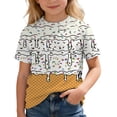 thumbnail image 4 of Angala Kids T Shirts Ice Cream Print Summer Shirts Crew Neck Short Sleeve Comfortable Casual Boys Tees Size 2-3 Years Beige, 4 of 6