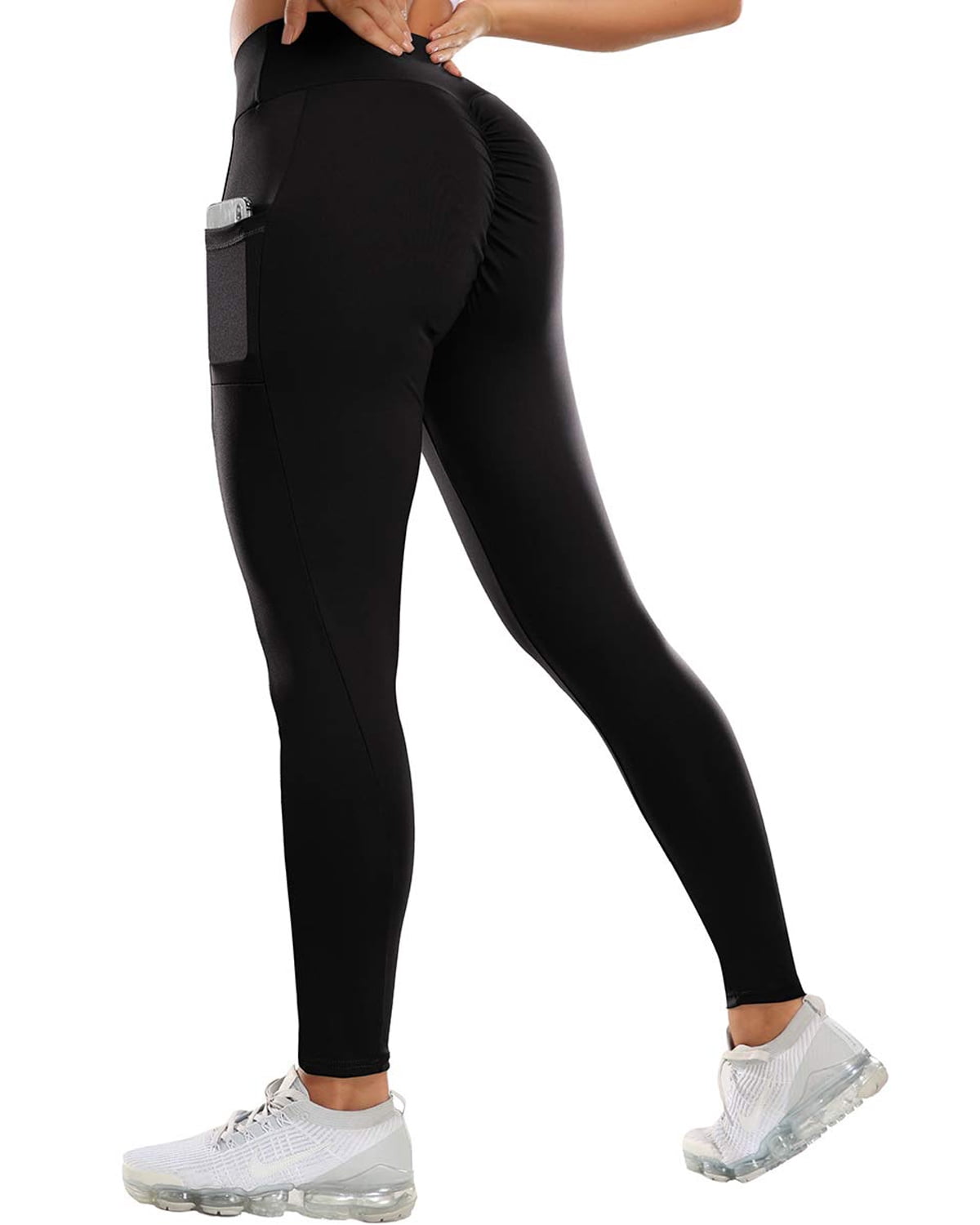 Ruched Booty Leggings for Women with Pockets Scrunch Butt Lifting Yoga ...