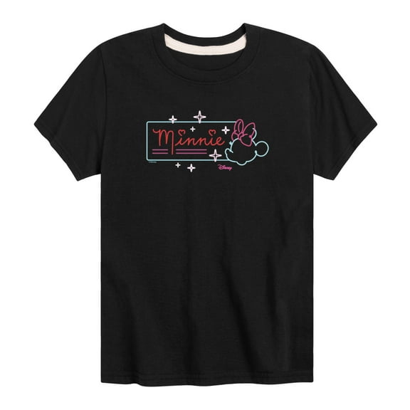 Disney - Minnie Mouse - Neon Highlight - Youth Short Sleeve Graphic T-Shirt