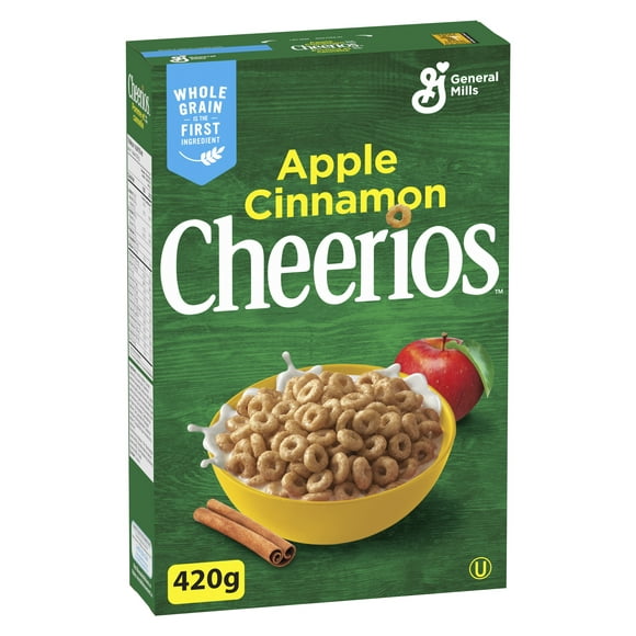 Apple Cinnamon Cheerios Breakfast Cereal, Whole Grains, 420 g, 420 g