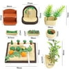 Miniature 1:12 Simulation Vegetable Land Playhouse Props Creative Material ZevenMart DIY Dollhouse Accessories