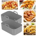 thumbnail image 4 of 2pcs Pot en Silicone, 8QT Réutilisables Accessoires de Doublure de Friteuse à Air Chaud en Silicone, Réutilisables Doublure avec Matériau de Chaleur, Anti-Adhésif, 4 of 6