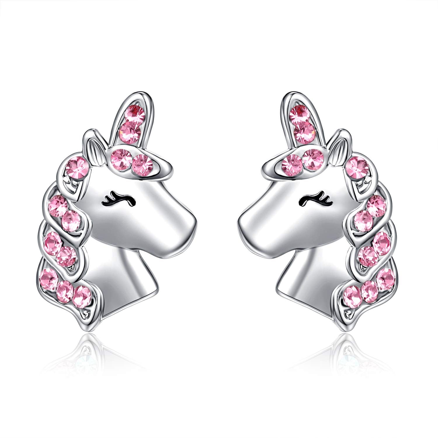 TINGN Unicorns Gifts for Girls Earrings S925 Sterling Silver Post 14K