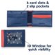 thumbnail image 3 of Nautica - portafolios RFID de piel aut&eacute;ntica para hombre (disponible en grano liso o guijarro), Two Tone - Azul marino/rojo, Talla &uacute;nica Nautica NA, 3 of 7