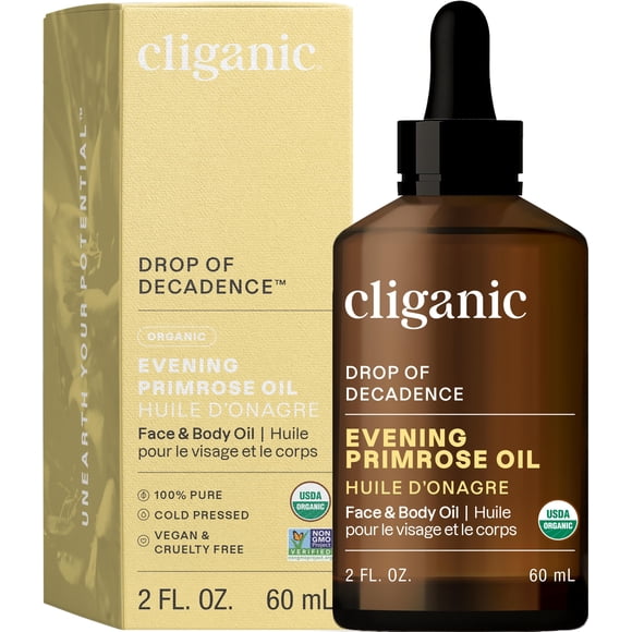 Aceite de onagra Cliganic, 60 ml, orgánico, prensado en frío