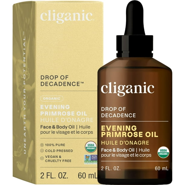 Aceite de onagra Cliganic, 60 ml, orgánico, prensado en frío