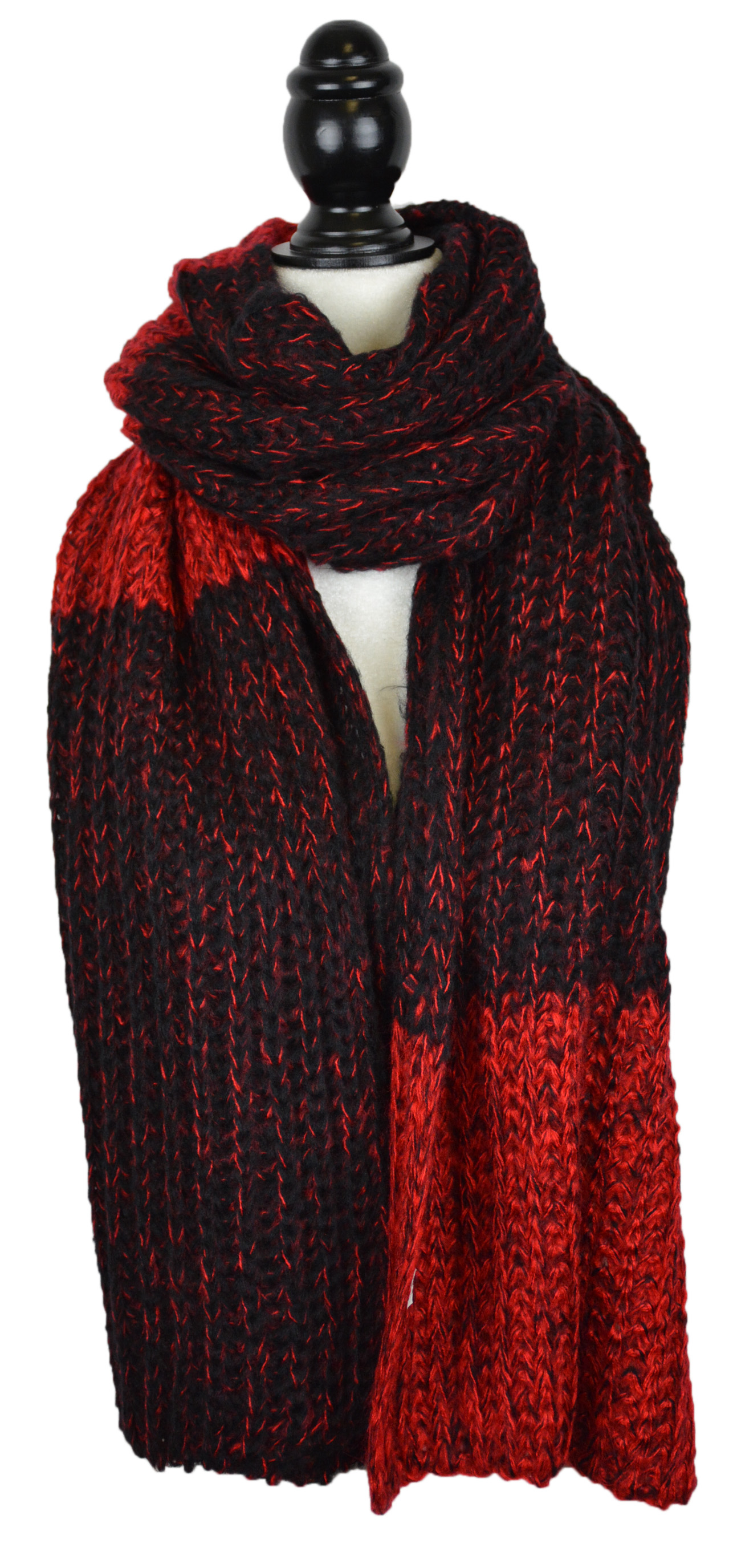 Sassy Scarves Women's Knitted Two Tone Oblong Muffler Scarf