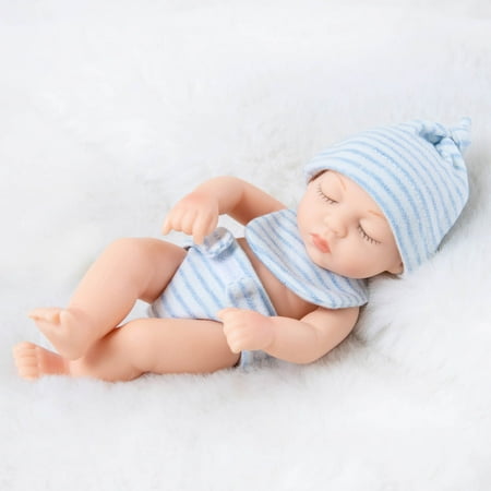 

Sokhug Clearance 18Cm Reborn Doll Simulation Pacifier Baby Bib Change Soft Rubber Toy Gift