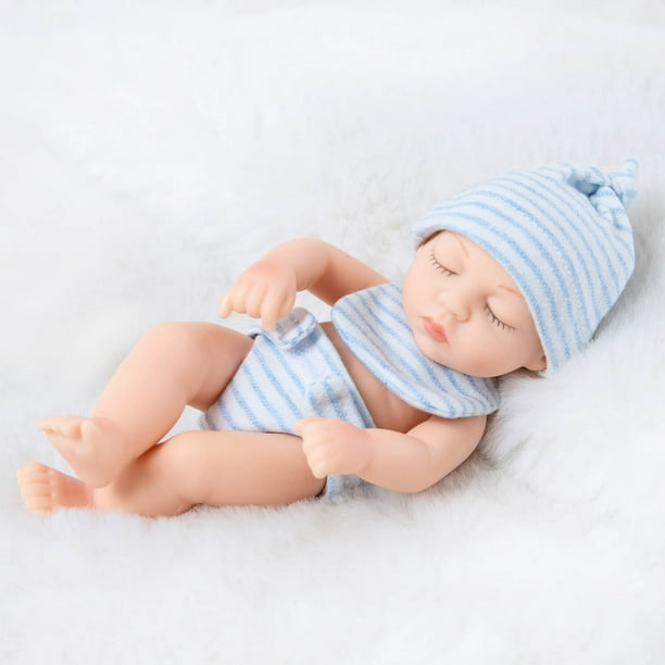 Xihbxyly Ofertas Del Día Ofertas Relámpago Muñeca Reborn 18 Cm, Simulación, Babero para Bebé, Juguete de Goma Suave para Cambiar, Regalo