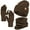 Brown, variant on REDESS Winter Hat, Scarf & Glove Set for Men and Women,Black