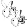 thumbnail image 1 of Surgical Steel Playboy Bunny Stud Earrings, 1 of 4