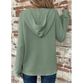 thumbnail image 5 of V-neck Long Sleeve Casual Hoodie Pullover (S, DarkBlue), 5 of 9