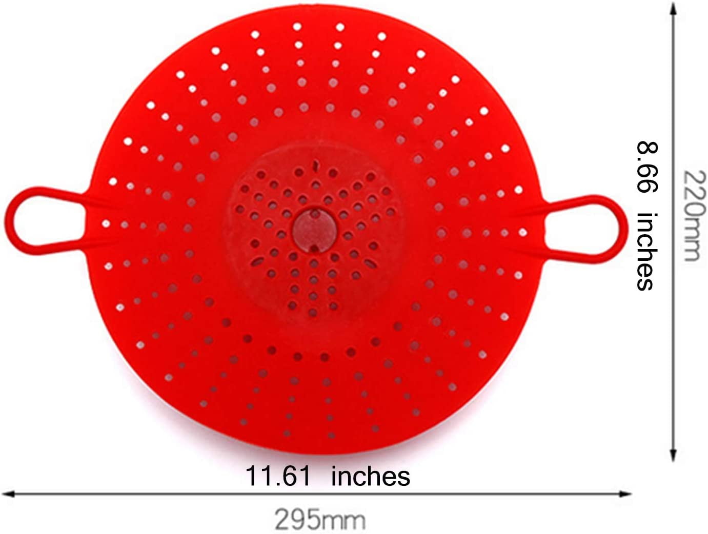 ABPETE 2 Pcs Silicone Steamer, Durable Vegetable Steamer Basket Insert for Pressure Cookers, Microwavable, Multicookers