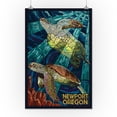 thumbnail image 2 of Newport, Oregon, Sea Turtle Mosaic (16x24 Giclee Gallery Art Print, Vivid Textured Wall Decor), 2 of 3