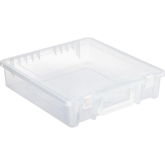 Simply Tidy 12? x 12? Plastic Scrapbook Storage Case Portable Case for Documents, Papers, Sewing, Crafts - 1 Pack