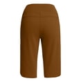 thumbnail image 4 of Dwellite Shorts for Women Knee Length with Pockets High Waisted Stretch Long Bermuda Shorts for Summer Dressy Casual 2026 Brown 2XL, 4 of 7