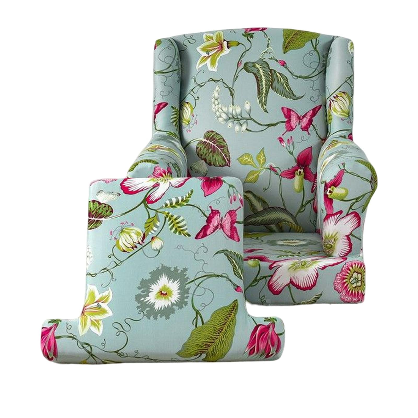 Stretch Wingback Chair Cover Sofa Cover Washable Chair Protector Armchair Cover Single Sofa Seat Cover for Wedding