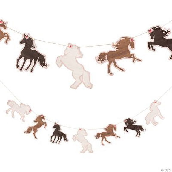 Horse Silhouette Garland, Birthday, Party Decor, 1 Piece