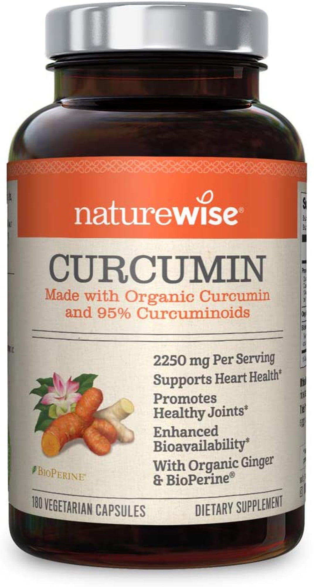 NatureWise Curcumin Turmeric 2250mg (2 Month Supply) 95 Curcuminoids
