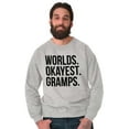 thumbnail image 3 of Worlds Okayest Gramps Relative Family Men's Big & Tall Crewneck Sweatshirt Brisco Brands 2X, 3 of 5