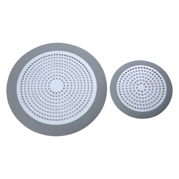 ACDANC Universal Drain Strainer 2-Pack Stainless Steel Shower & Sink Strainers with Rubber Gaskets Shower Drain Cover Hair Catcher
