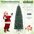 thumbnail image 3 of Costway 7.5 FT Artificial Xmas Tree with 724 Branch Tips 250 LED Lights 9 Lighting Modes, 3 of 10