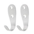thumbnail image 1 of Ganchos metálicos simples de fijación de tornillos para puerta de baño y cocina, 2 piezas, 2.3" 5.8cm, 1 of 1
