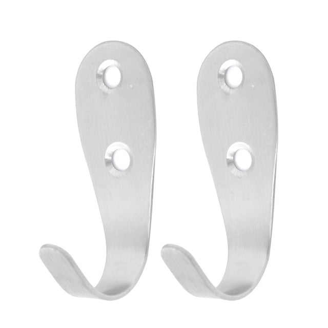 Ganchos metálicos simples de fijación de tornillos para puerta de baño y cocina, 2 piezas, 2.3" 5.8cm