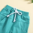 thumbnail image 6 of Xudanell 6-9 Month Boy Clothes Boys Girls Fall Clothes Long Sleeve Comfort Colors Sweatshirt Drawstring Linen Pants Boy Clothes 3-6 Months Mint Green, 6 of 7